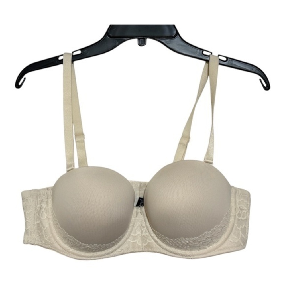Torrid Curve Womens Bra 38C Cream Satin and Lace Underwire